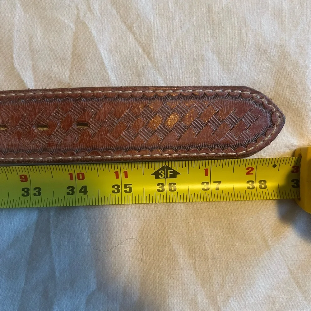 vintage unisex brown leather belt